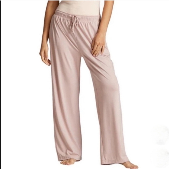 New! Natori Lounge Pants Size Medium Pink Beige PJ Pants Casual Neutral Relaxed - Picture 3 of 14